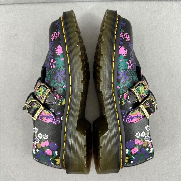 Dr. Martens 8065 Mary Jane Floral Leather Shoes Comfortable Black Size US 5 NWOT - Picture 11 of 16